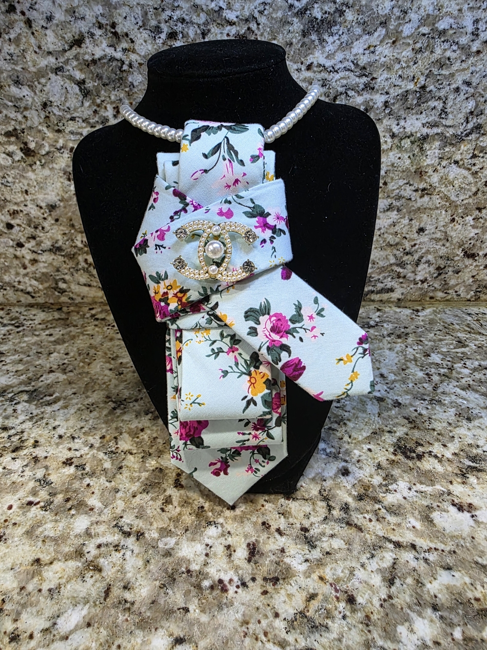 Tie Necklace | Floral print